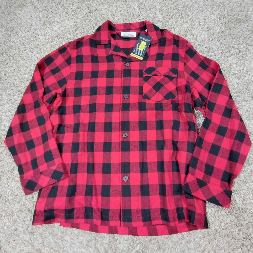 NWT Roundtree & Yorke Portuguese Sleepwear Button Up Pajama Flannel Mens Medium